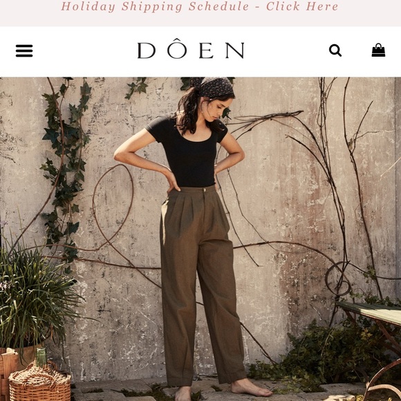 Doen Pants - Doen Zora Pant in Pine